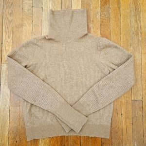 Reiss Wool Blend Turtleneck Camel Knit, Size M